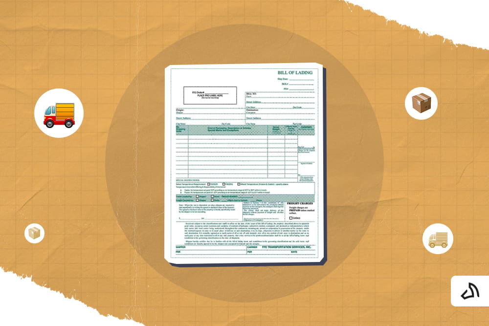 A sample of bill of lading