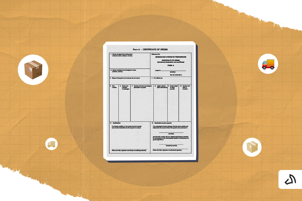 A sample of certificate of origin
