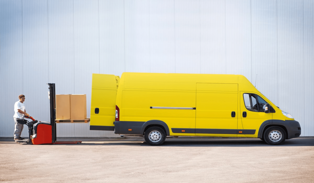 custom courier delivery van