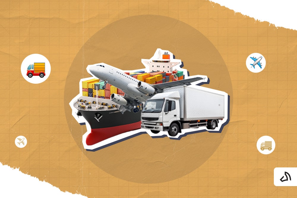 Divers moyens de transport maritime, y compris une camionnette et un navire