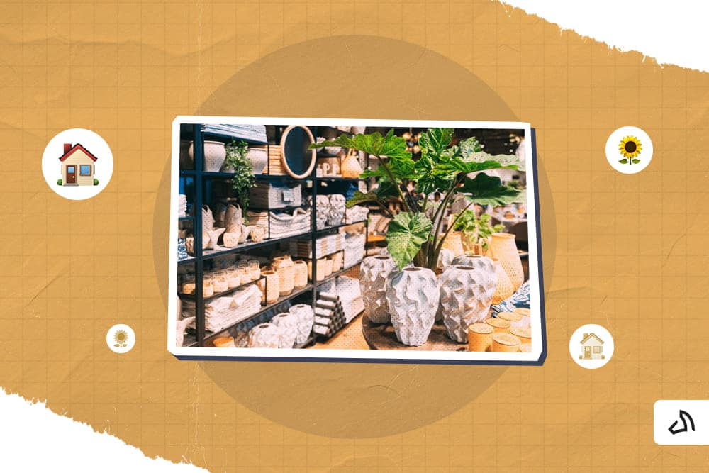 Quelques objets de décoration d'intérieur dans un magasin