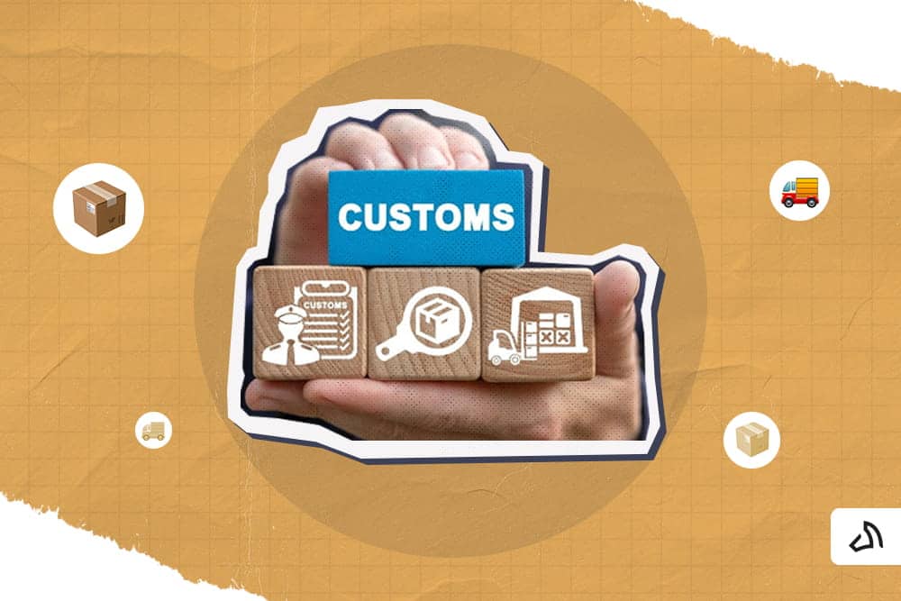 A block of customs-related icons