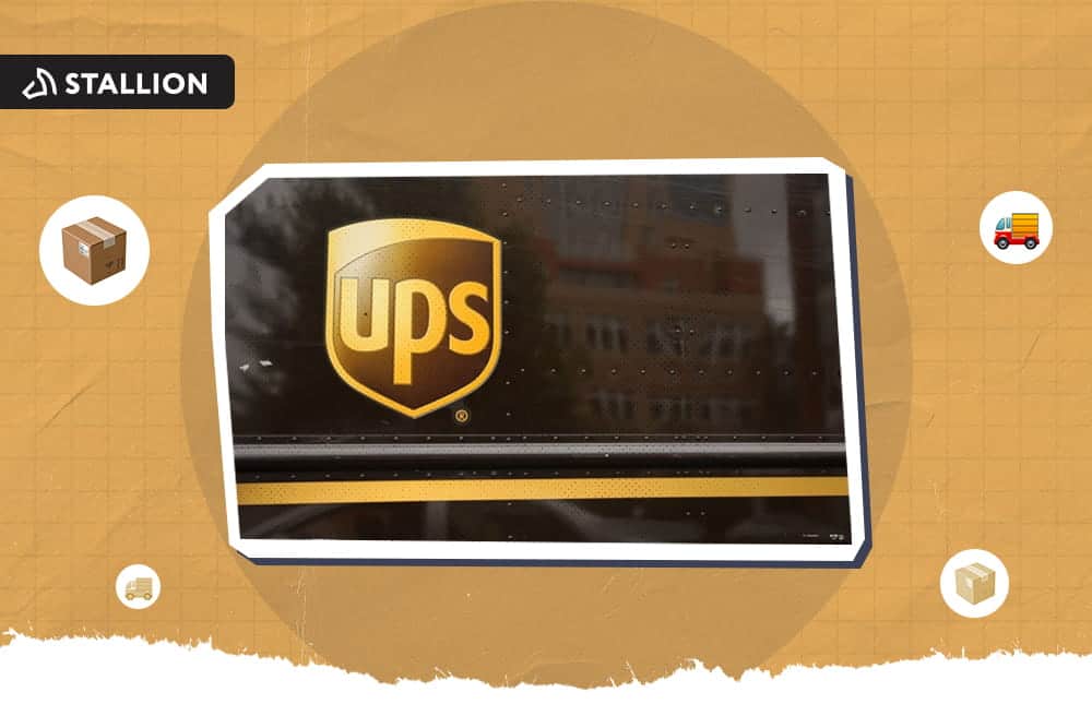 zoomed in image of the UPS delivery truck