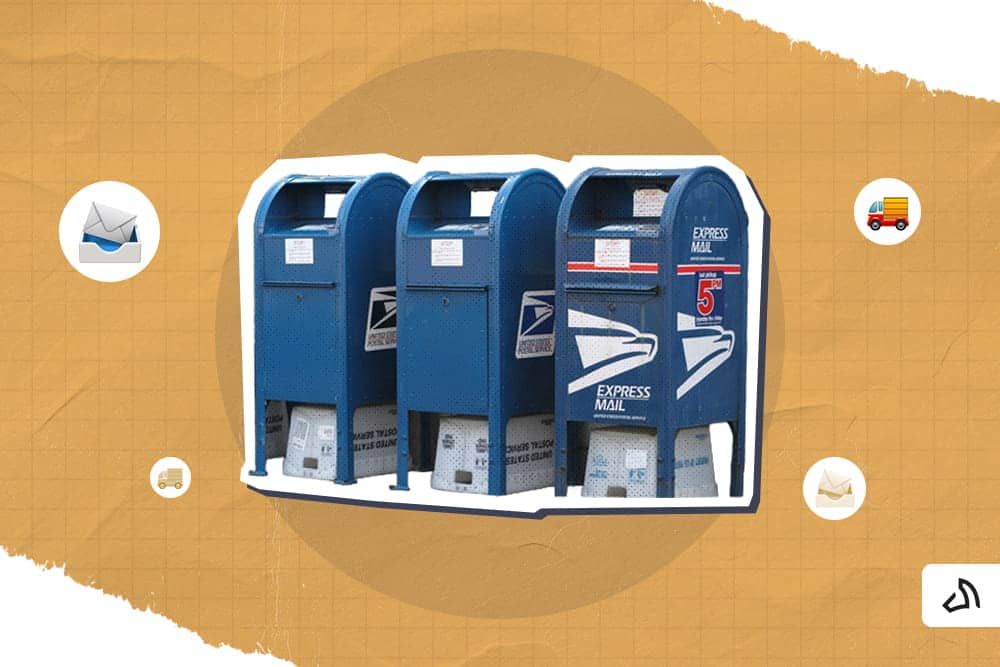 Trois boîtes aux lettres USPS