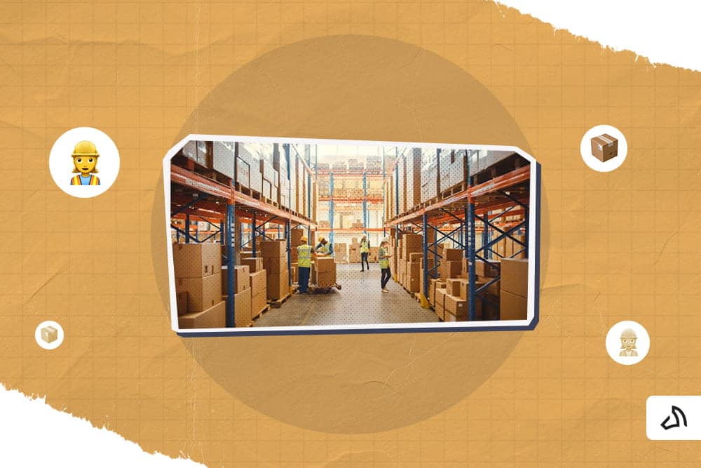 People working inside the warehouse