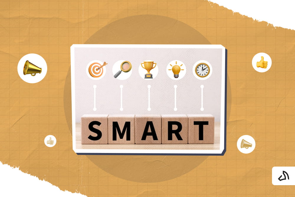 Five blocks lined up spelling "SMART" with different icons above each of them