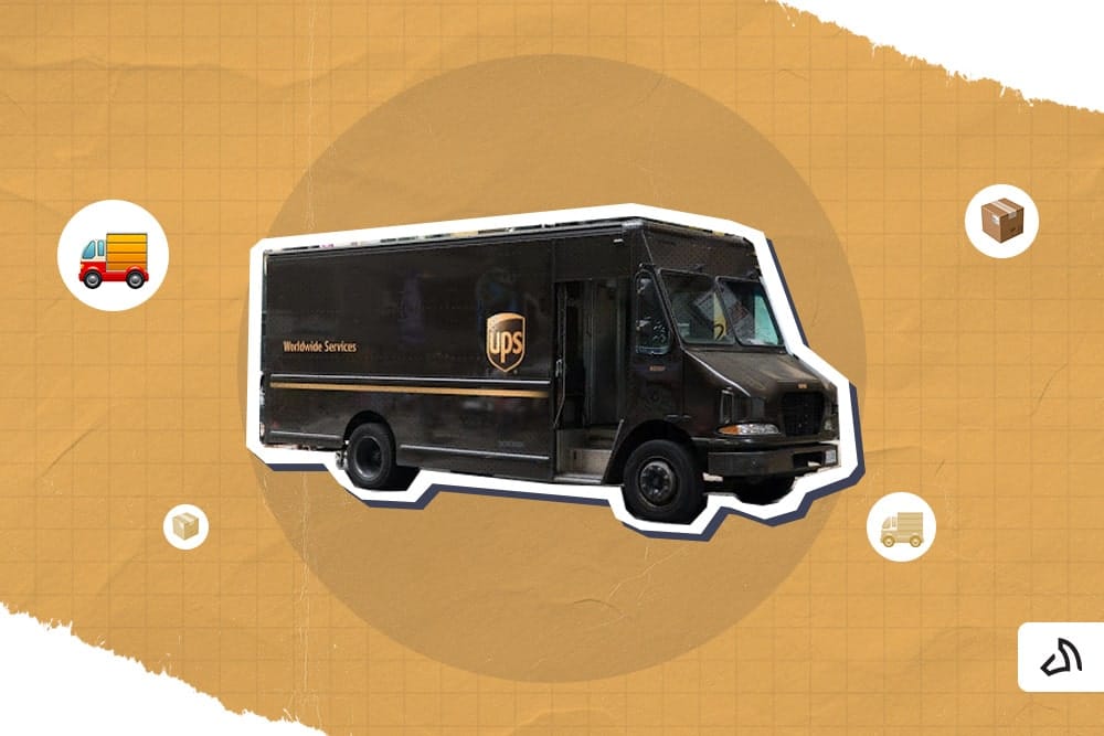 UPS black delivery van