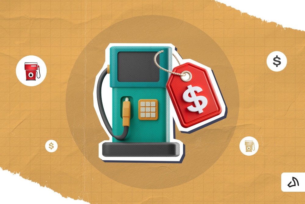 A fuel pump with a price tag attached to it.