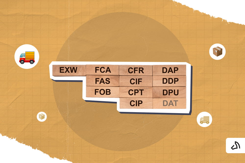Different incoterms in shipping