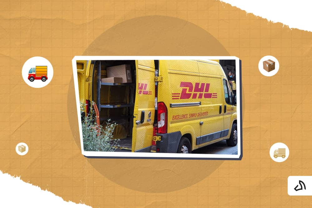 An open DHL delivery truck