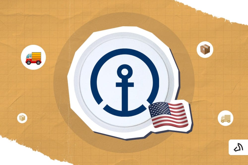 The Kuehne + Nagel logo with the US flag on its lower right side.