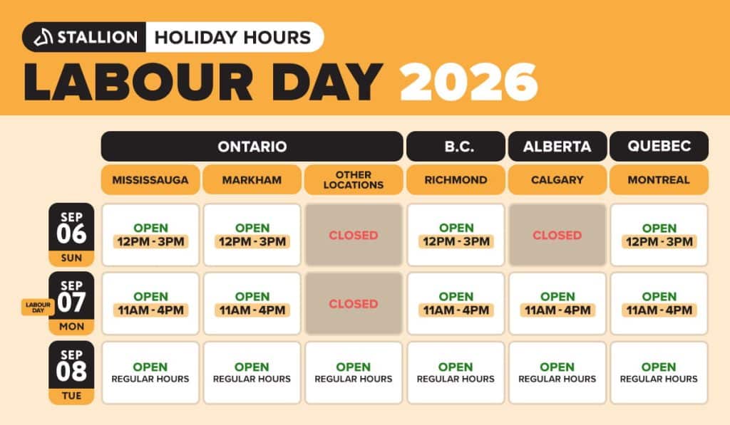 Horaires d'ouverture de Stallion pour la fête du Travail 2026