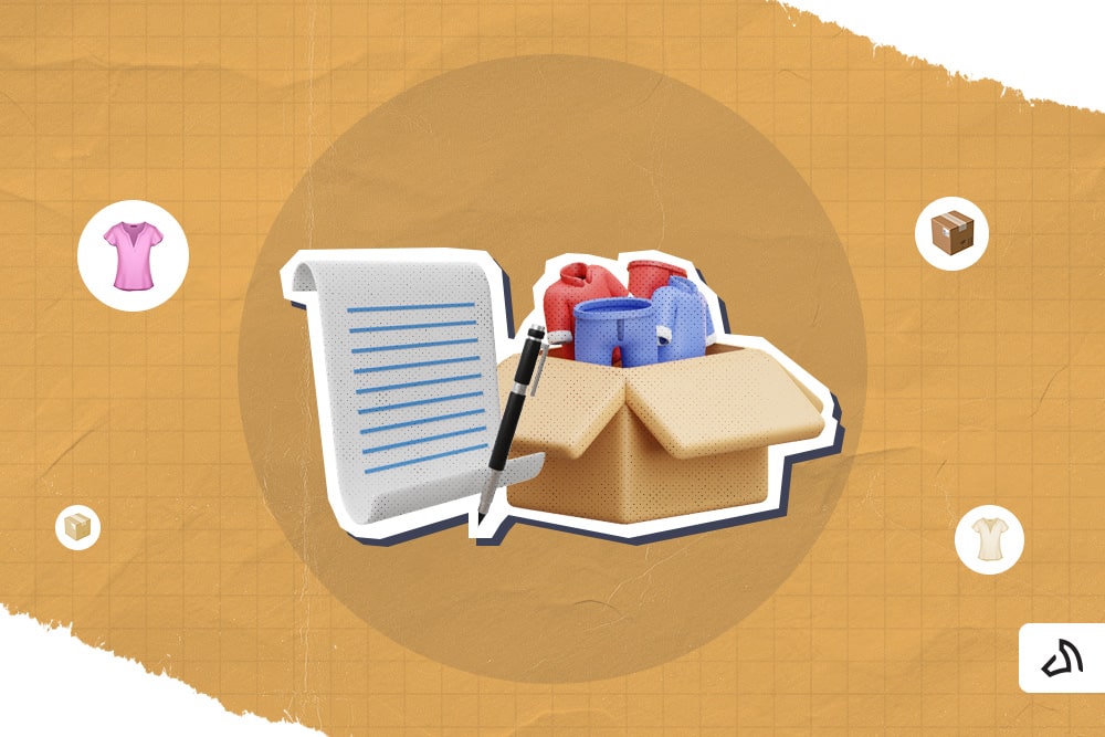 Papier et stylo à côté d'un kit non scellé