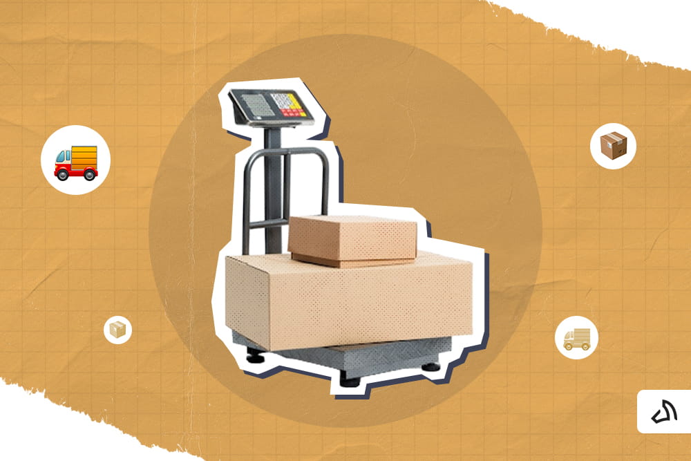 A weighing scale two boxes