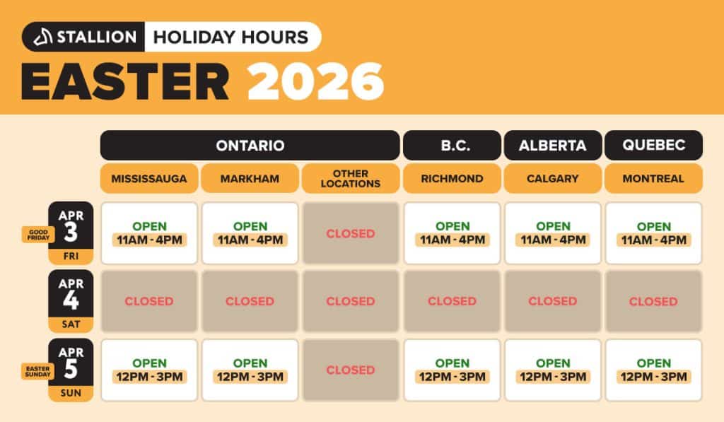 Stallion Easter Holidays Hours 2026