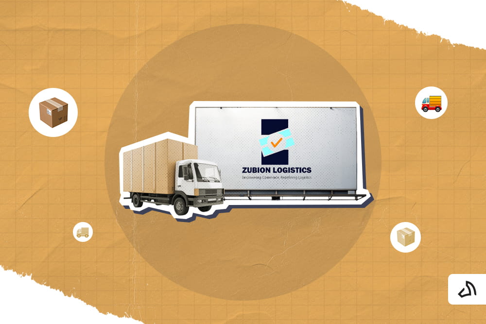 A dry van with the Zubion Logistics Limited logo on the billboard