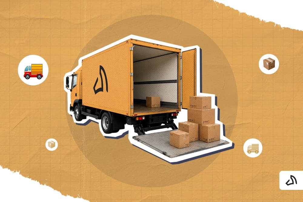 An open Stallion truck with packages inside and out