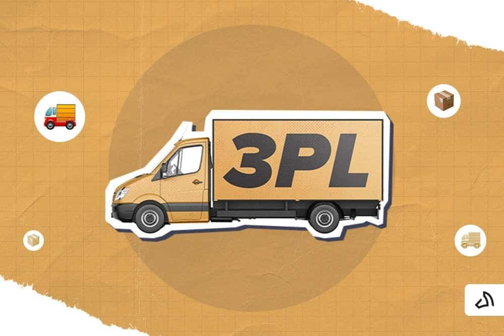 Third-party logistics provider truck for freight shipping services.