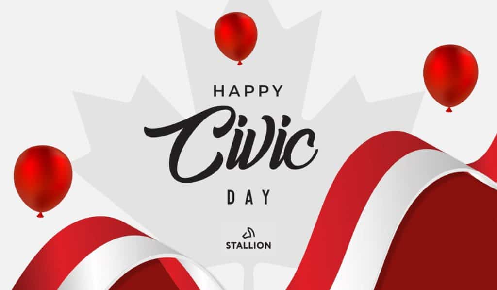 Civic Day holiday poster Stallion