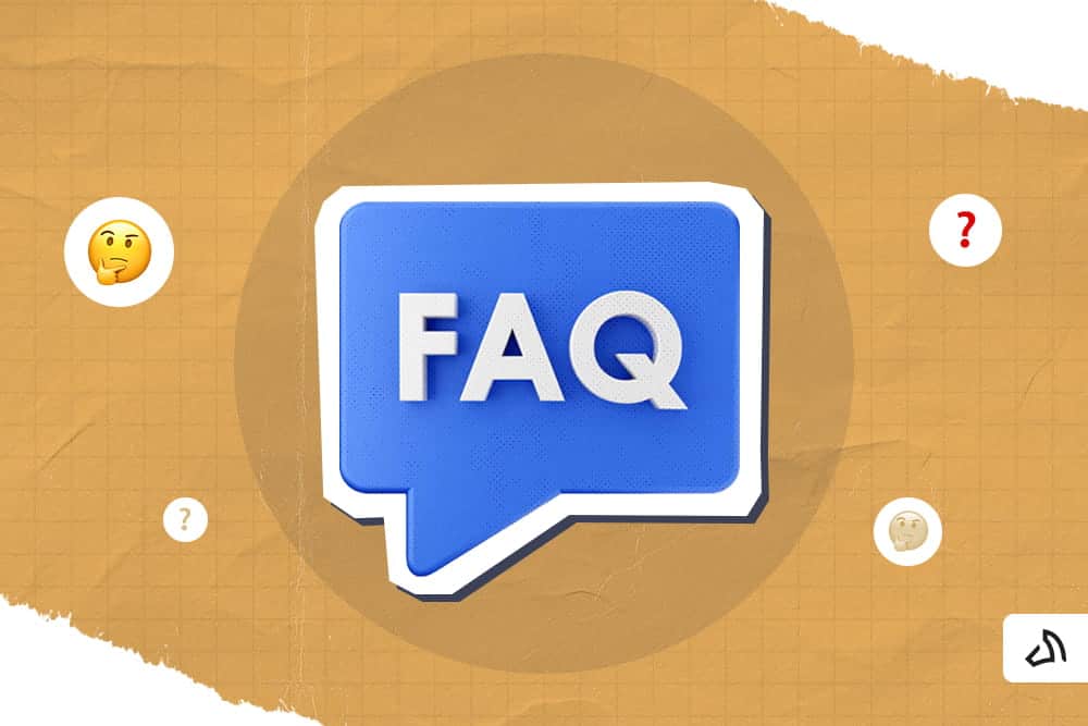 FAQ inside a conversation bubble