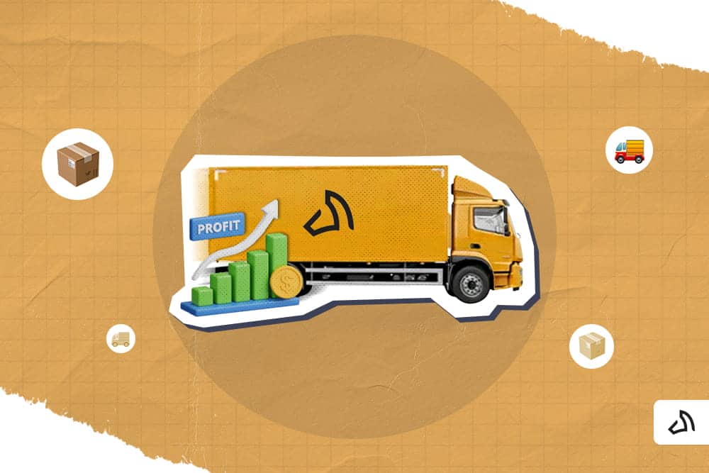 Stallion truck with raising bar graph and a dollar coin